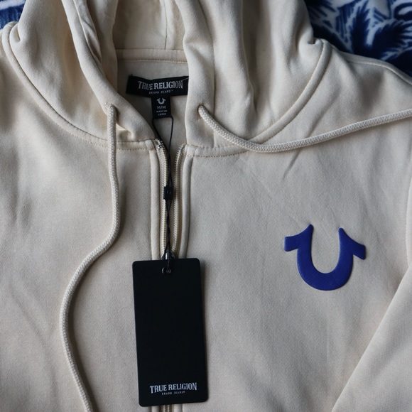 Beige true religion zip up jacket - Picture 4 of 7